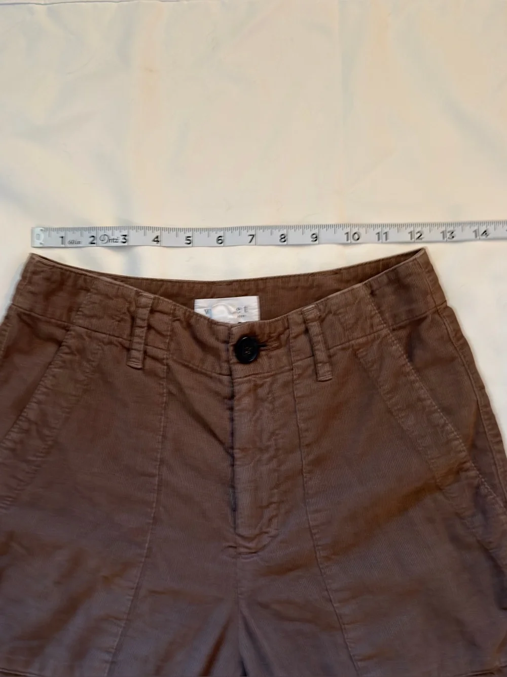 Velvet Vera Corduroy Cargo Style Pocket Pant Brown